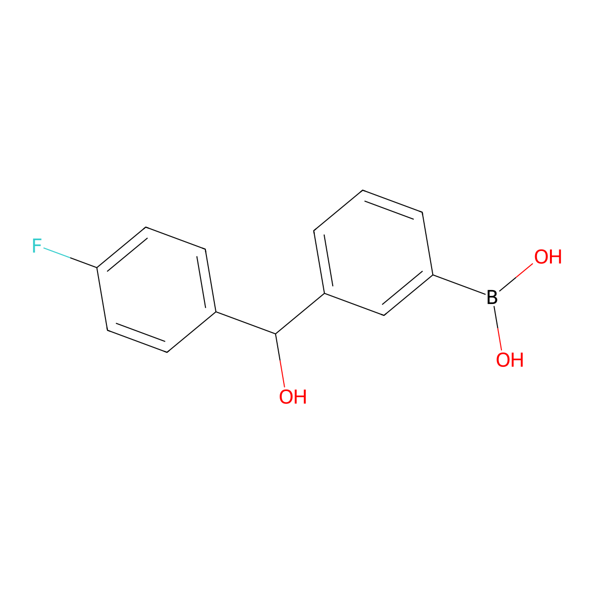 3-[(4-Fluorophenyl)(hydroxy)methyl]phenylboronic acid molecular structure, CAS 2096334-15-3