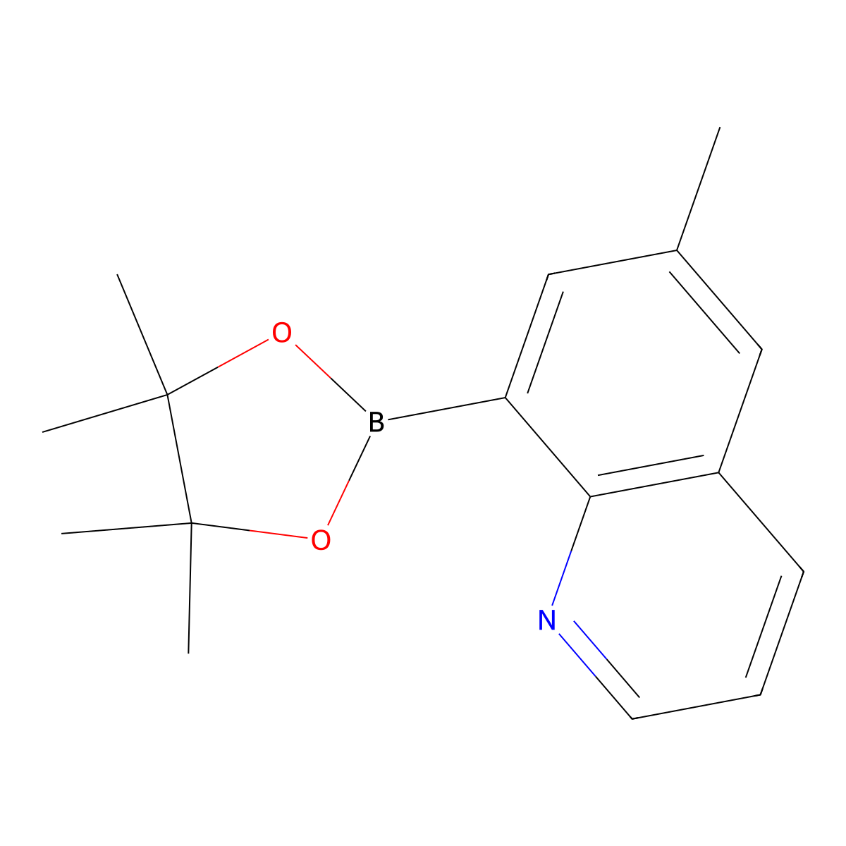 6-Methylquinoline-8-boronic acid, pinacol ester molecular structure, CAS 2096334-29-9