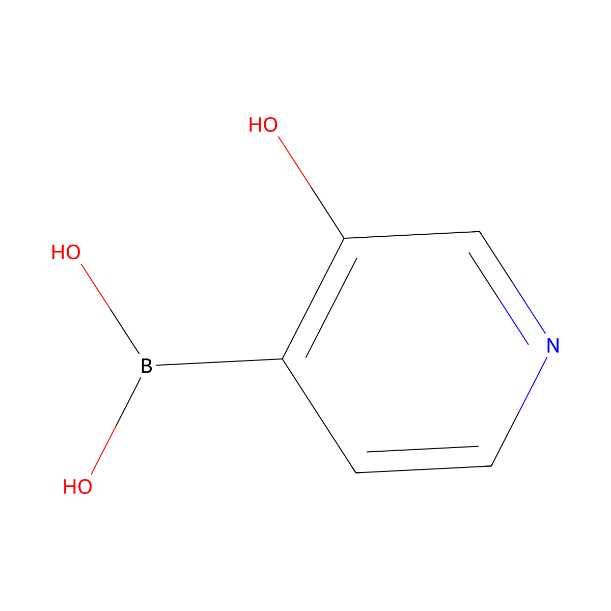 3-Hydroxypyridine-4-boronic acid molecular structure, CAS 2096334-63-1