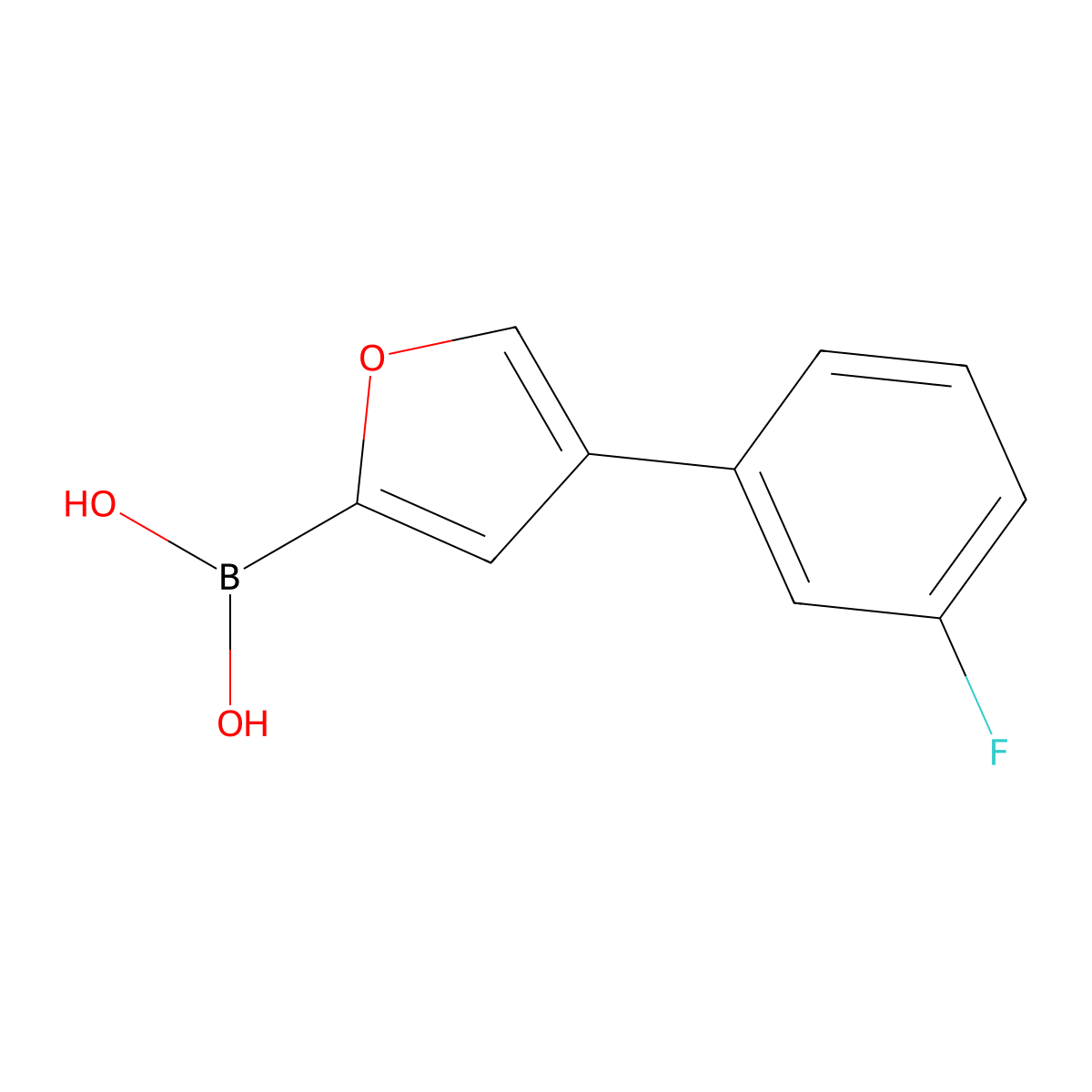 4-(3-Fluorophenyl)furan-2-boronic acid molecular structure, CAS 2096334-71-1