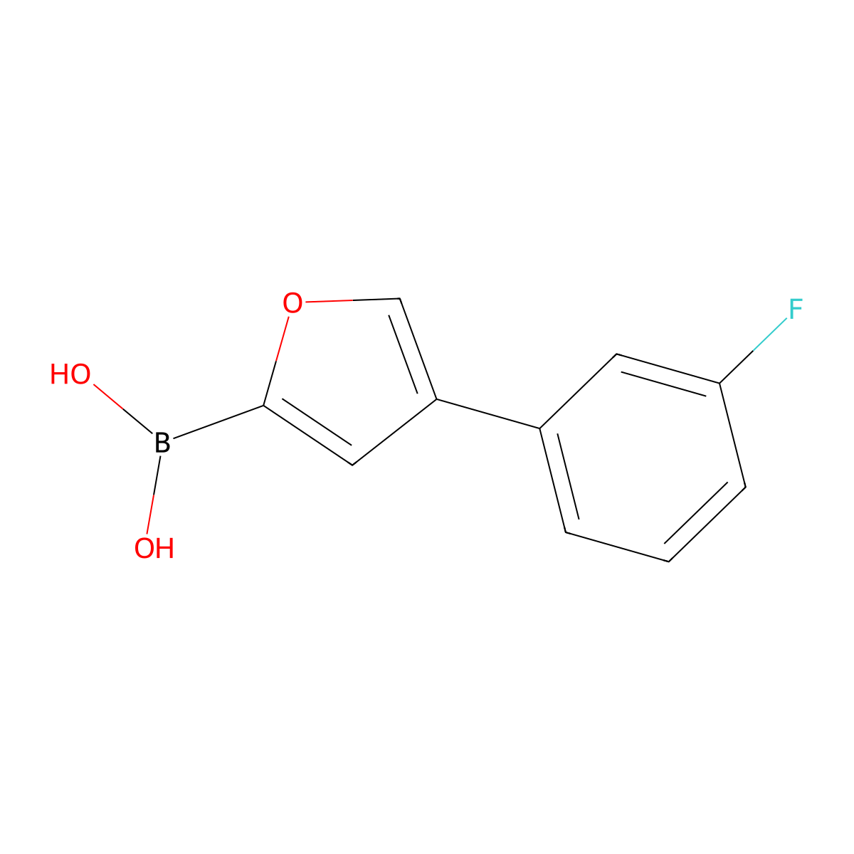 4-(3-Fluorophenyl)furan-2-boronic acid molecular structure, CAS 2096334-71-1
