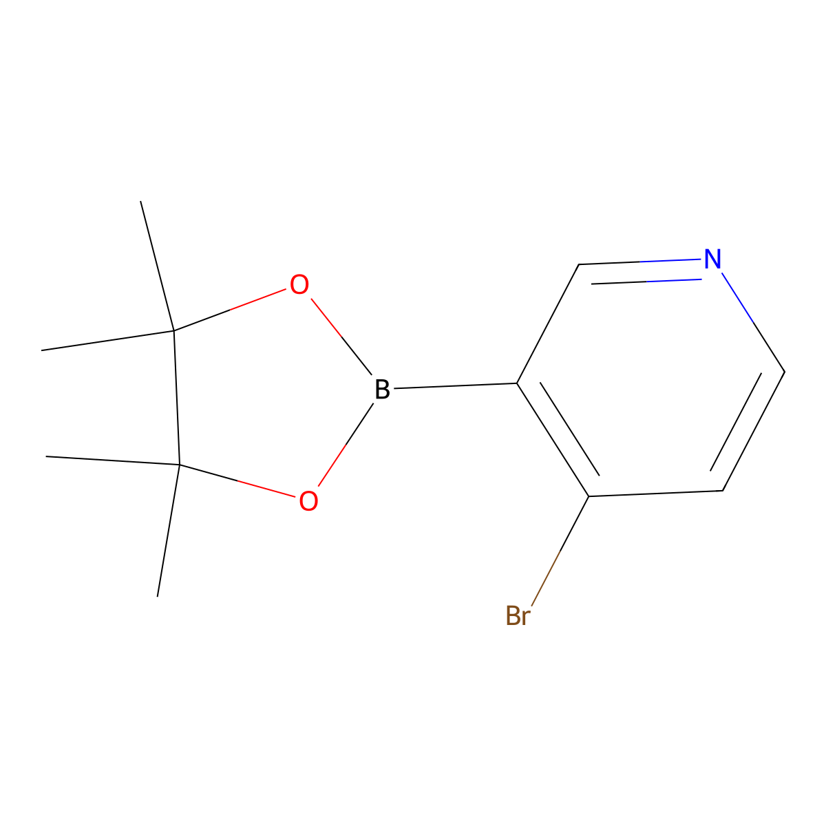 4-Bromopyridine-3-boronic acid pinacol ester molecular structure, CAS 2096334-82-4