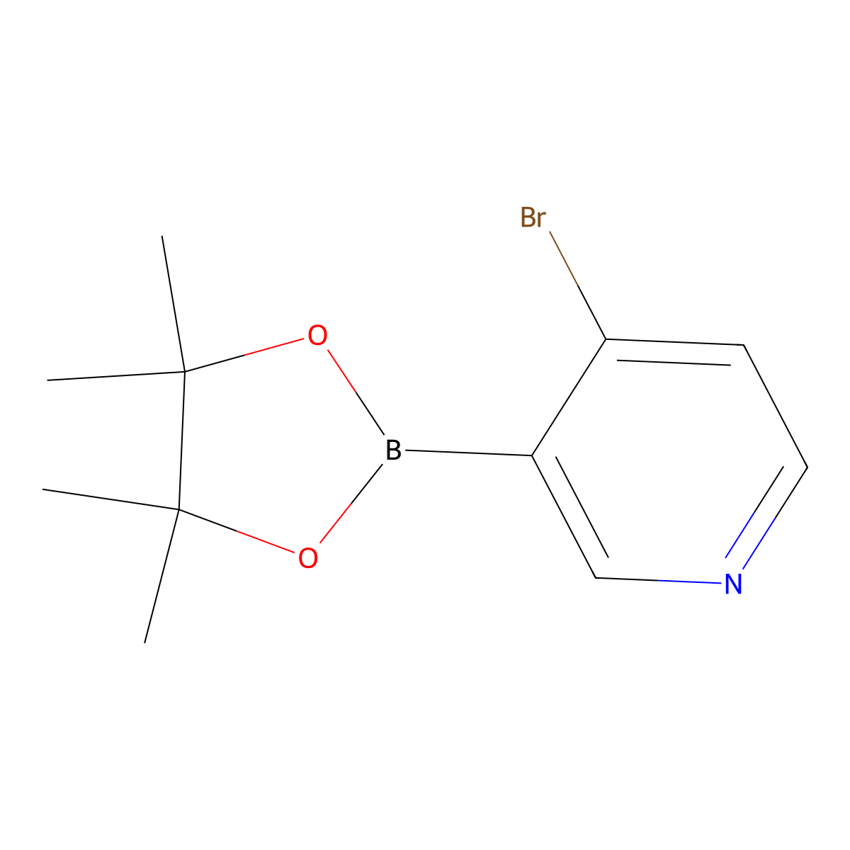4-Bromopyridine-3-boronic acid pinacol ester molecular structure, CAS 2096334-82-4