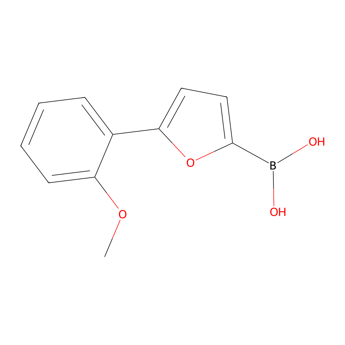 5-(2-Methoxyphenyl)furan-2-boronic acid molecular structure, CAS 2096334-87-9