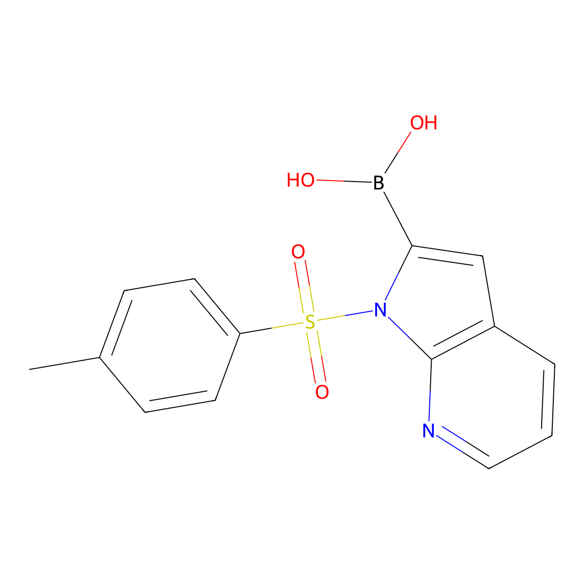 (1-Tosyl-1H-pyrrolo[2,3-b]pyridin-2-yl)boronic acid molecular structure, CAS 2096334-98-2