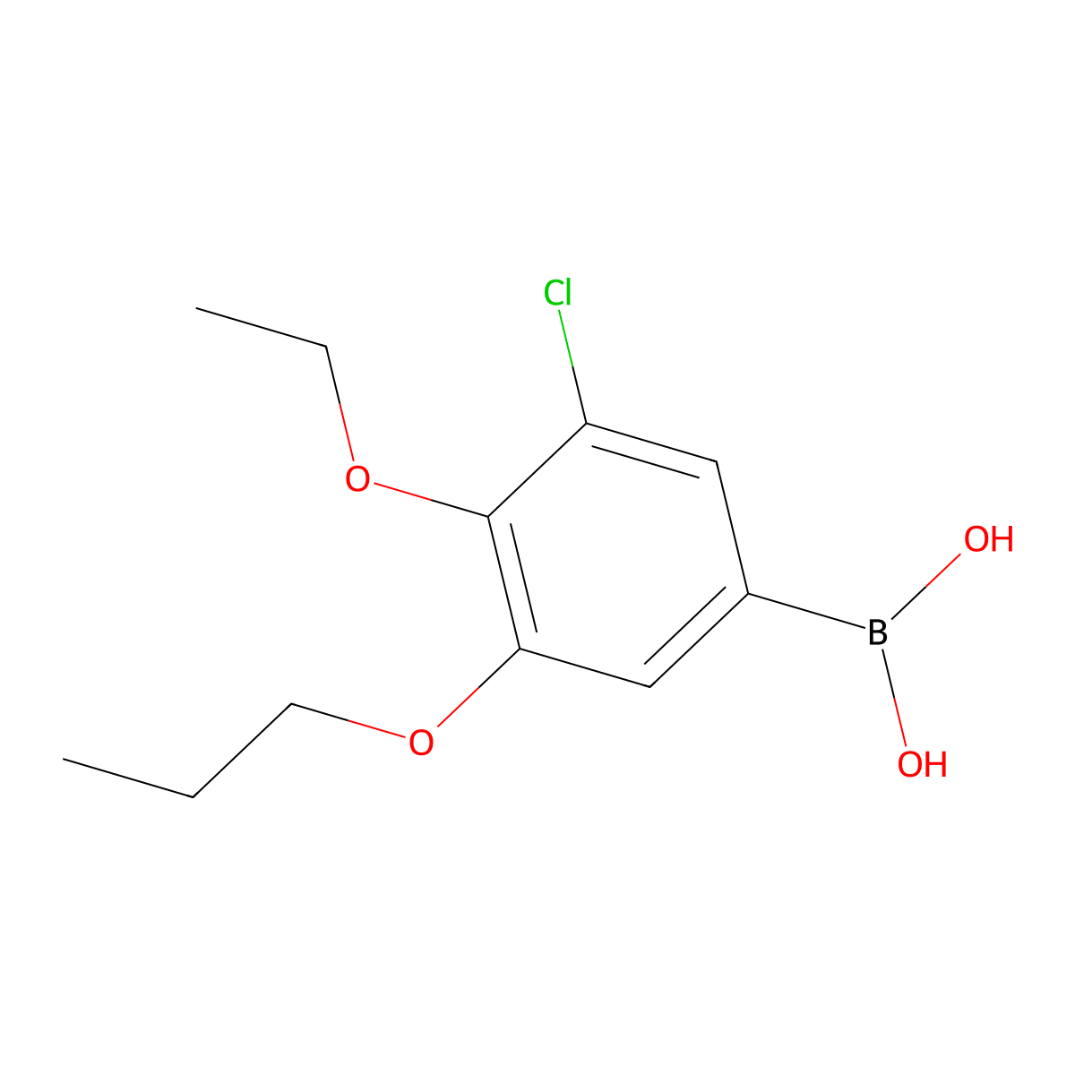 3-Chloro-4-ethoxy-5-propoxyphenylboronic acid molecular structure, CAS 2096335-27-0