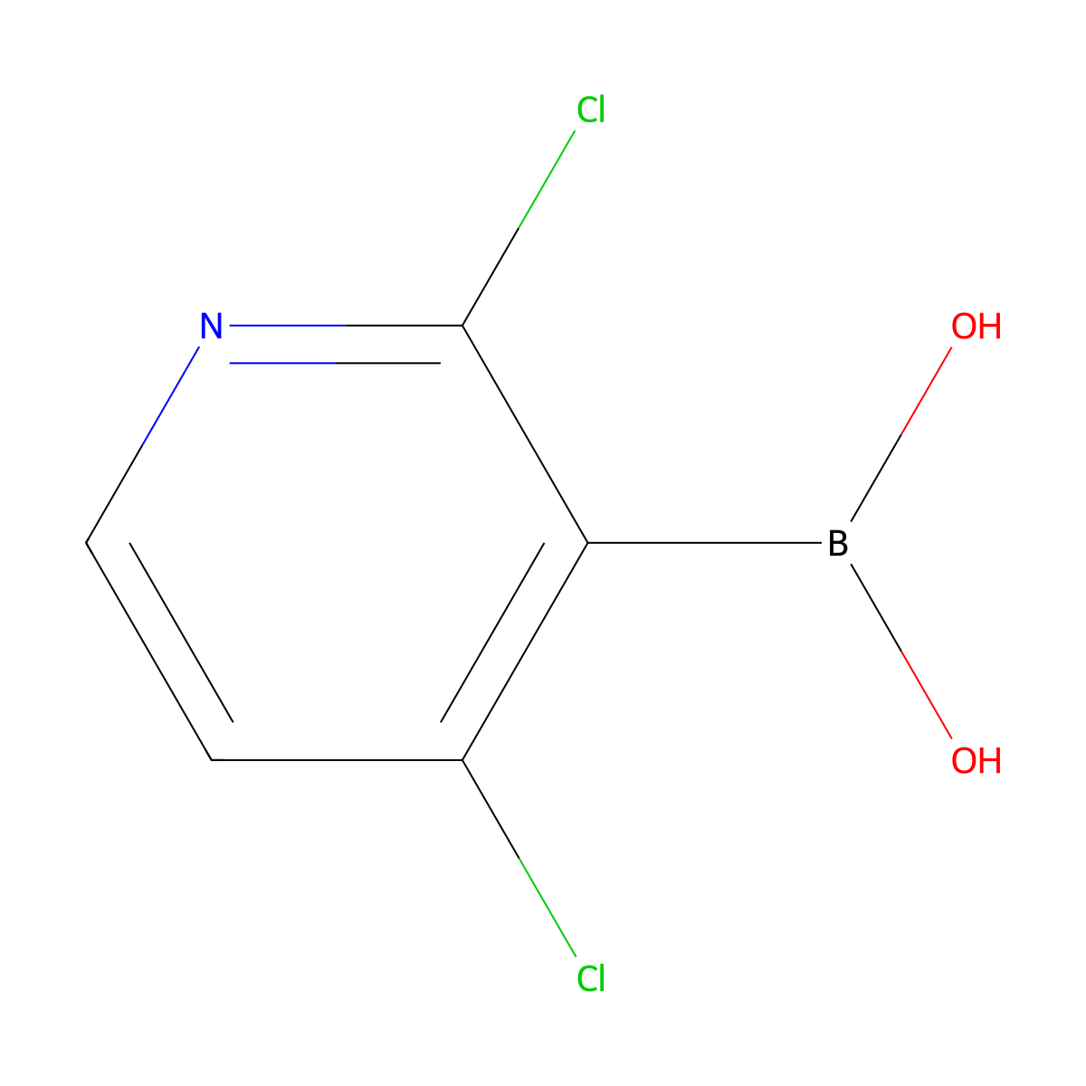 2,4-Dichloropyridine-3-boronic acid molecular structure, CAS 2096335-34-9