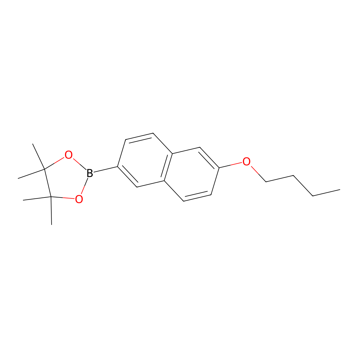 2-(6-Butoxy-naphthalen-2-yl)-4,4,5,5-tetramethyl-[1,3,2]dioxaborolane molecular structure, CAS 2096335-47-4