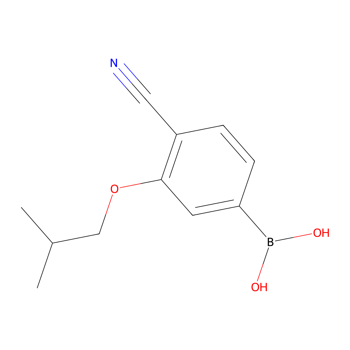 4-Cyano-3-isobutoxyphenylboronic acid molecular structure, CAS 2096335-50-9