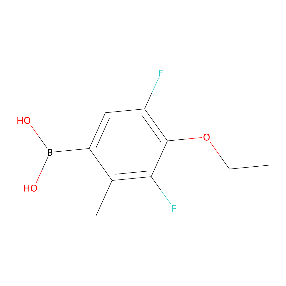 4-Ethoxy-3,5-difluoro-2-methylphenylboronic acid molecular structure, CAS 2096335-57-6