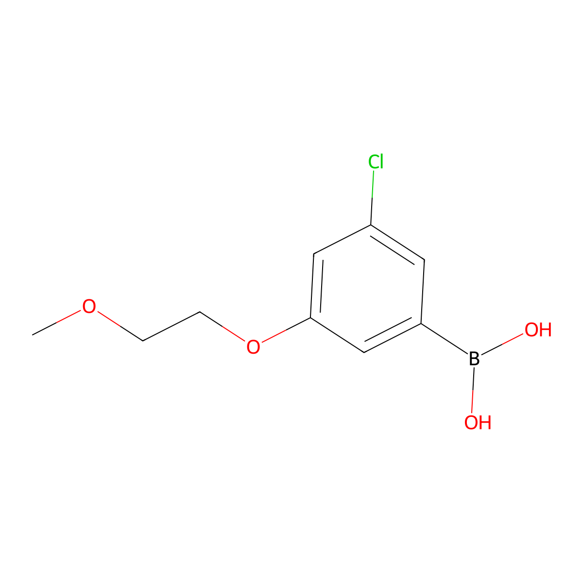 [3-Chloro-5-(2-methoxyethoxy)phenyl]boronic acid molecular structure, CAS 2096335-62-3
