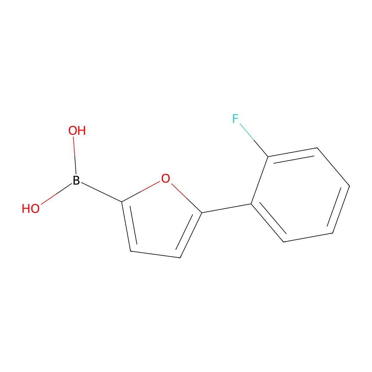5-(2-Fluorophenyl)furan-2-boronic acid molecular structure, CAS 2096335-78-1