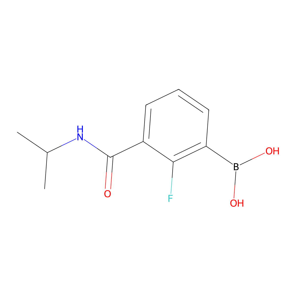 Boronic acid, B-[2-fluoro-3-[[(1-methylethyl)amino]carbonyl]phenyl]- molecular structure, CAS 2096335-99-6