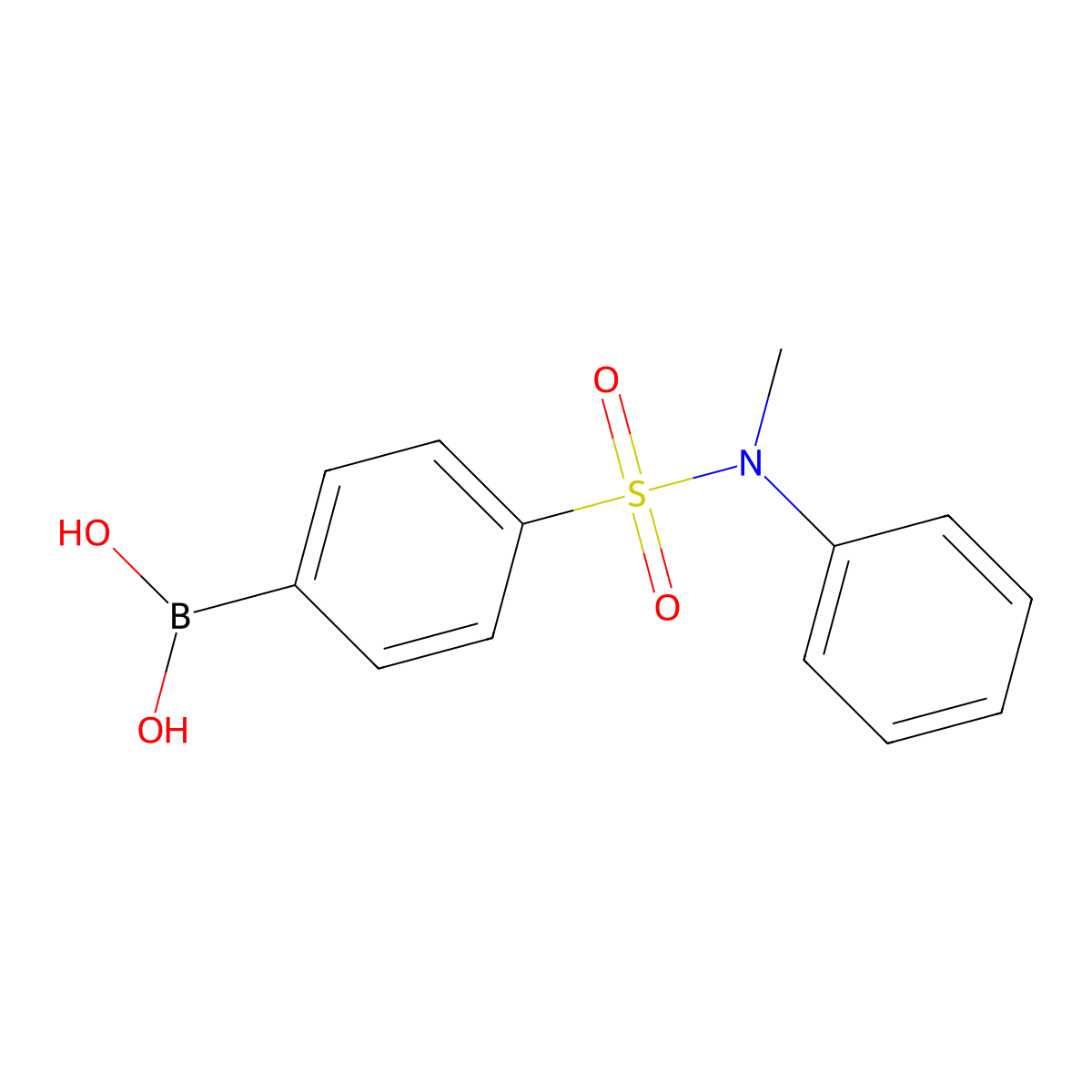 {4-[Methyl(phenyl)sulfamoyl]phenyl}boronic acid molecular structure, CAS 2096336-05-7
