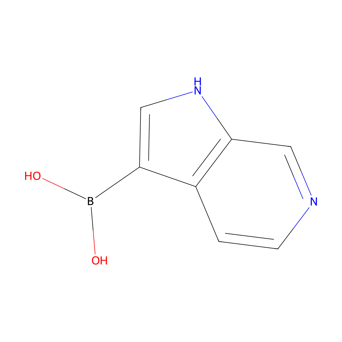 1H-pyrrolo[2,3-c]pyridin-3-ylboronic acid molecular structure, CAS 2096336-08-0