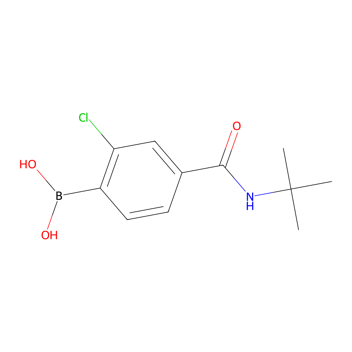 4-tert-Butylcarbamoyl-2-chlorobenzeneboronic acid molecular structure, CAS 2096336-15-9