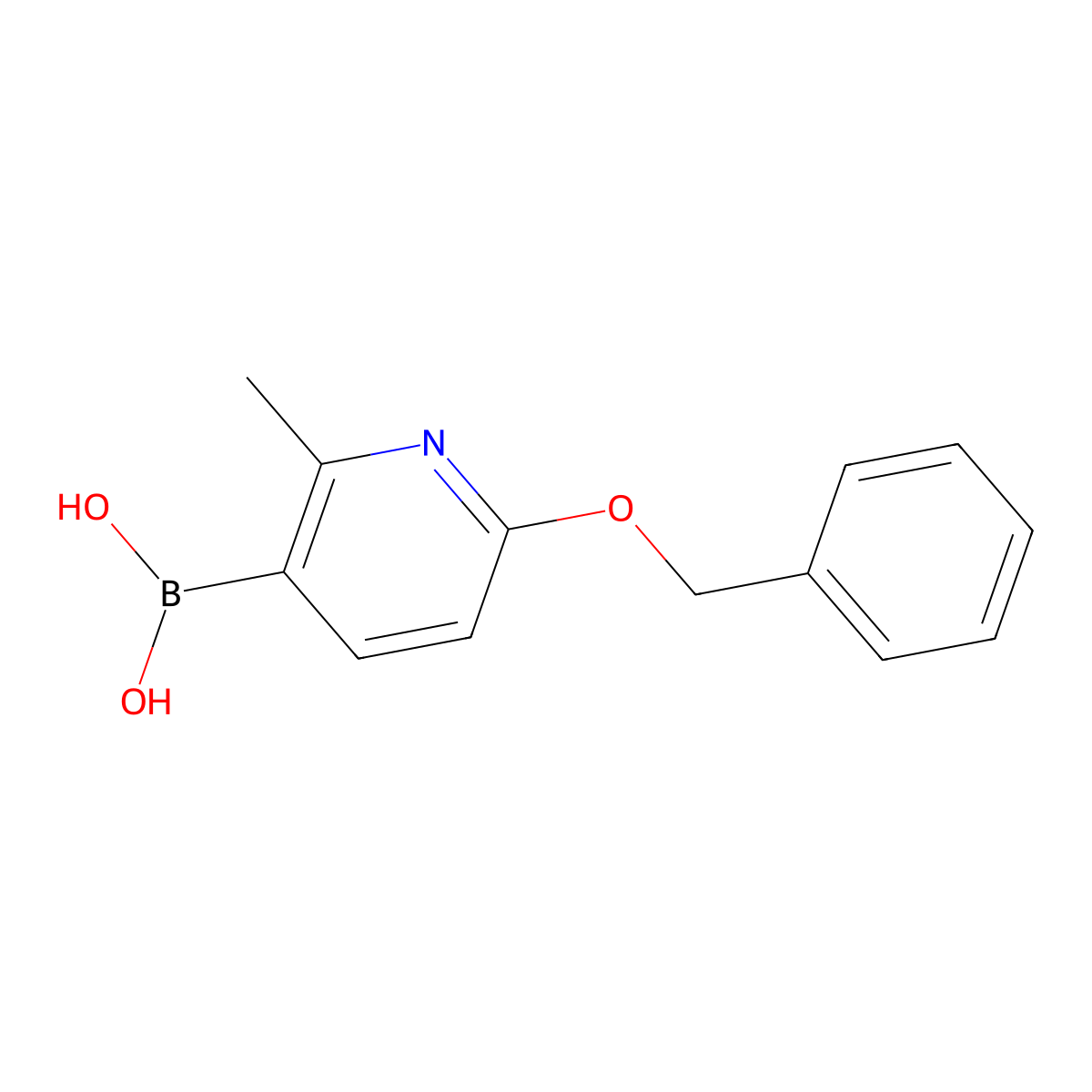 6-(Benzyloxy)-2-methylpyridine-3-boronic acid molecular structure, CAS 2096336-17-1