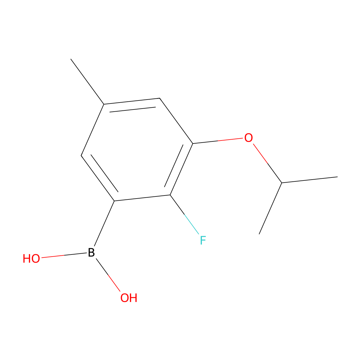 2-Fluoro-3-isopropoxy-5-methylphenylboronic acid molecular structure, CAS 2096336-18-2