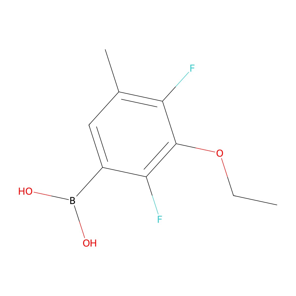 3-Ethoxy-2,4-difluoro-5-methylphenylboronic acid molecular structure, CAS 2096336-30-8