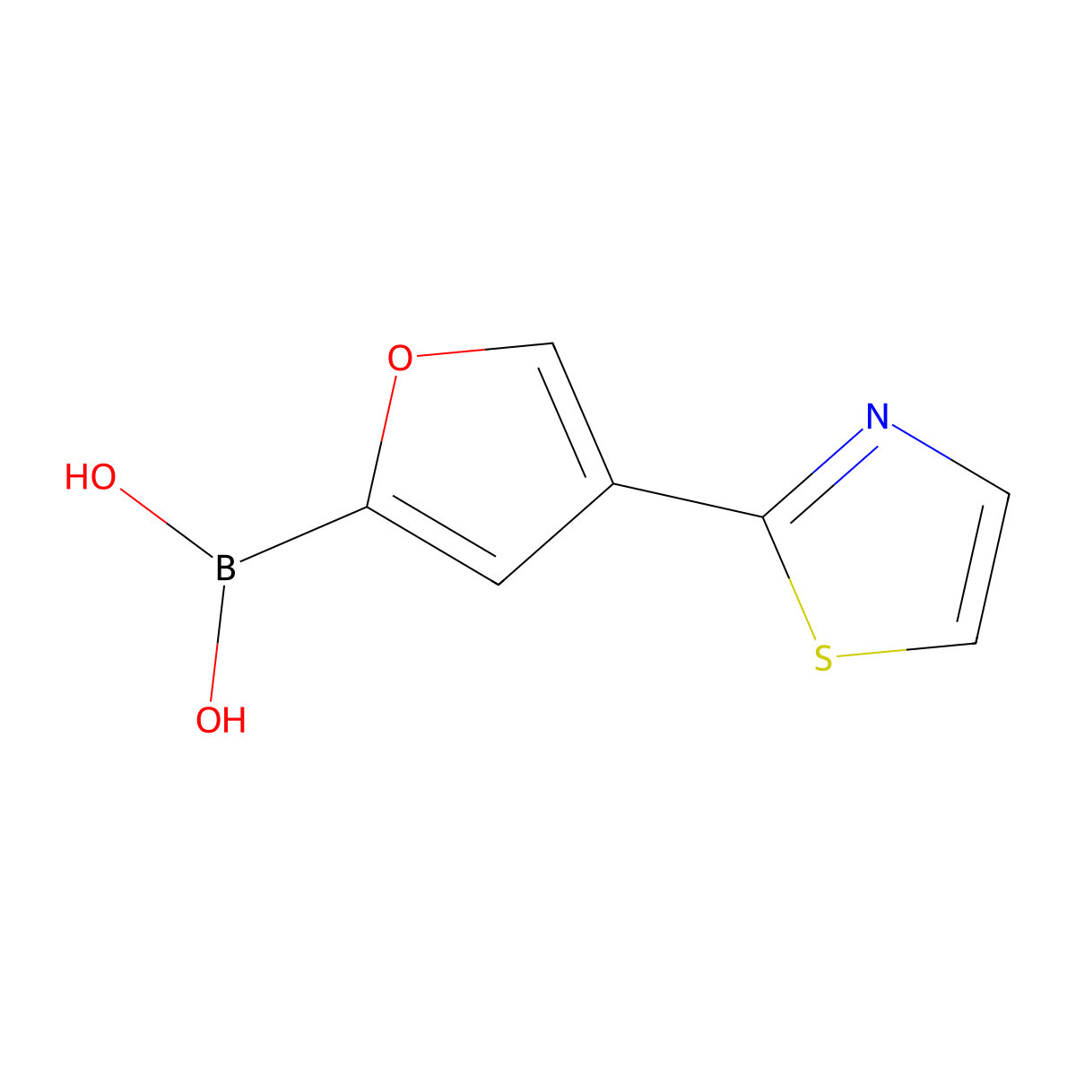 4-(Thiazol-2-yl)furan-2-boronic acid molecular structure, CAS 2096336-38-6