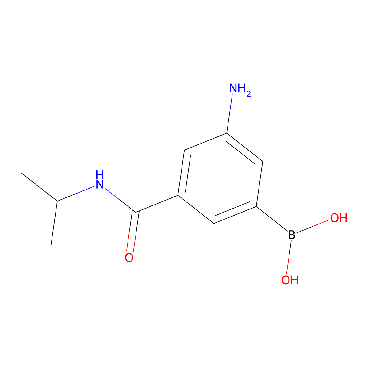 3-Amino-5-(isopropylcarbamoyl)phenylboronic acid molecular structure, CAS 2096336-52-4