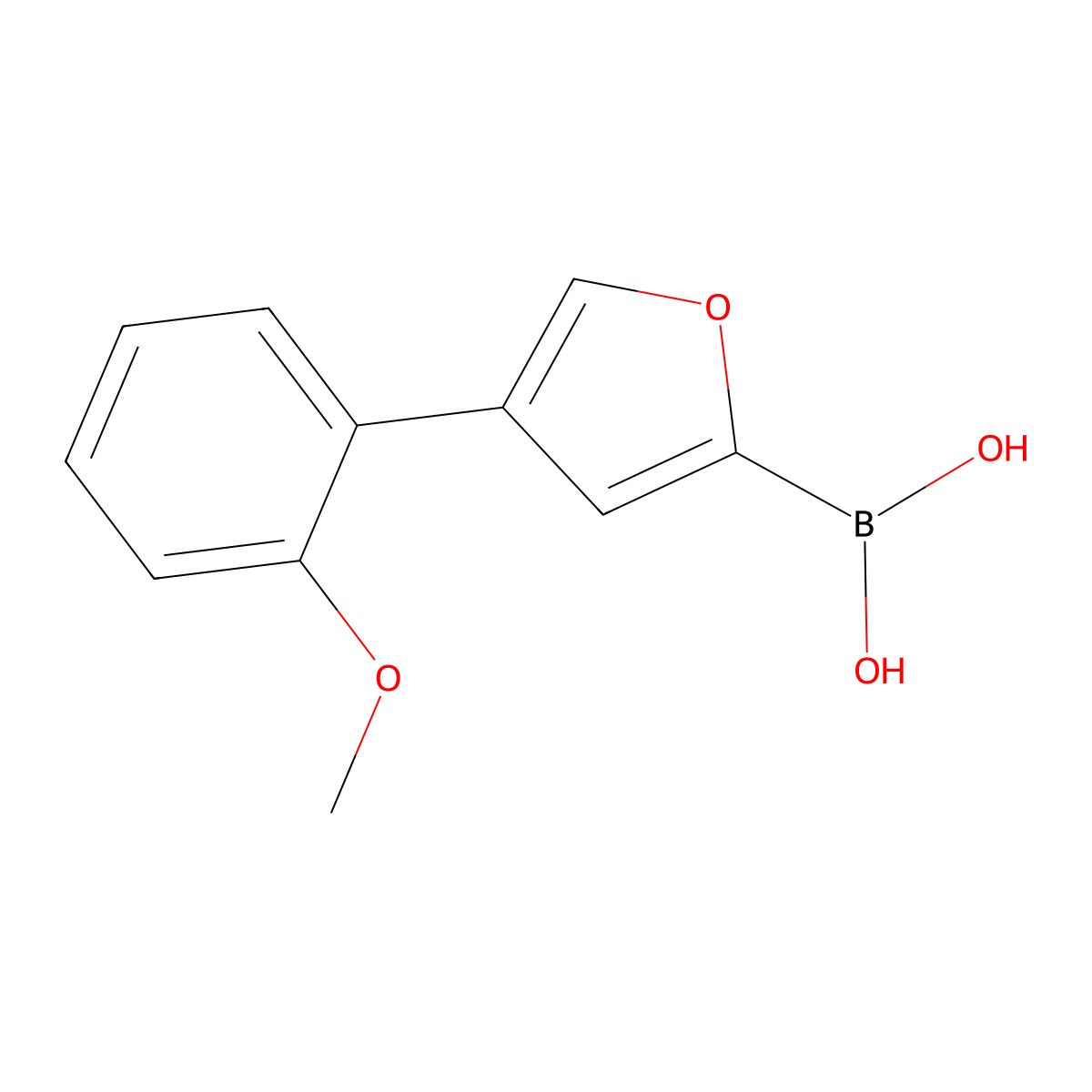 4-(2-Methoxyphenyl)furan-2-boronic acid molecular structure, CAS 2096336-65-9