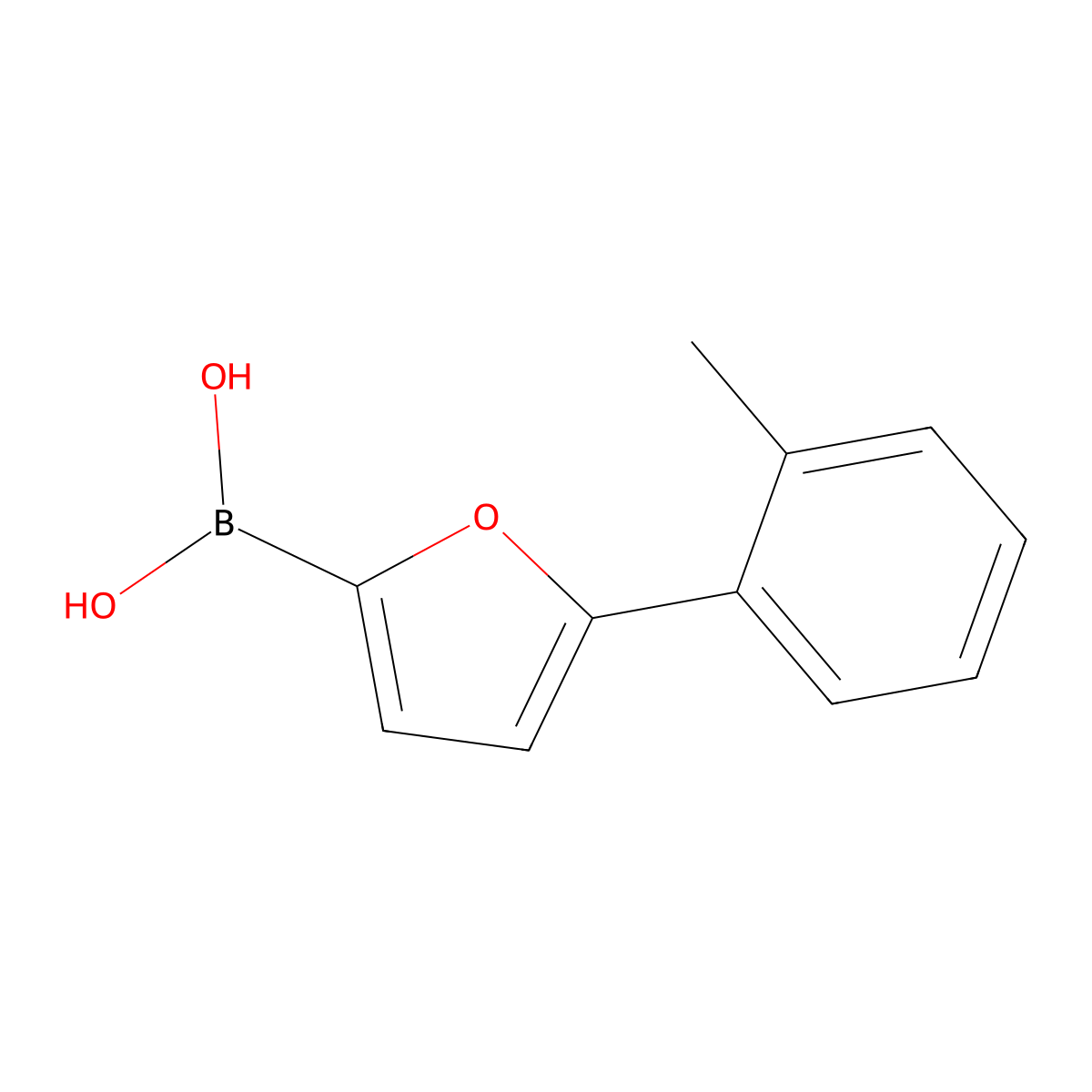 5-(2-Tolyl)furan-2-boronic acid molecular structure, CAS 2096337-07-2
