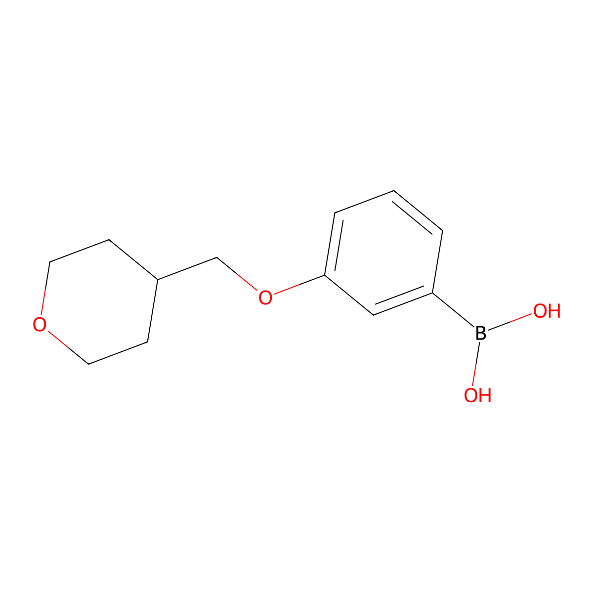 3-(Tetrahydro-2H-pyran-4-YL)methoxyphenylboronic acid molecular structure, CAS 2096337-13-0