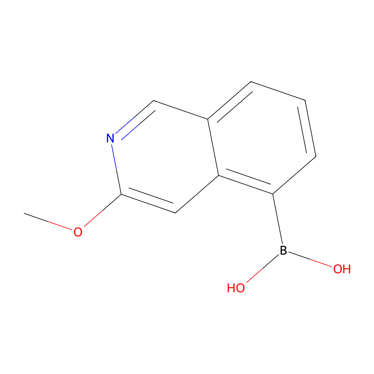 3-Methoxyisoquinolin-5-ylboronic acid molecular structure, CAS 2096337-30-1