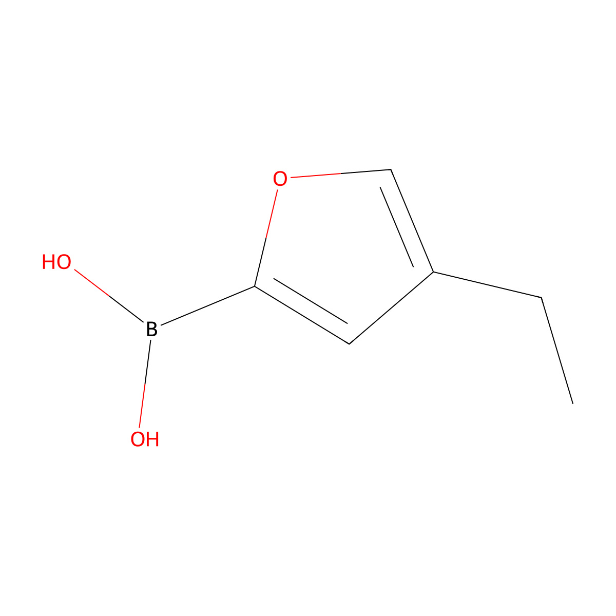 4-Ethylfuran-2-boronic acid molecular structure, CAS 2096337-32-3