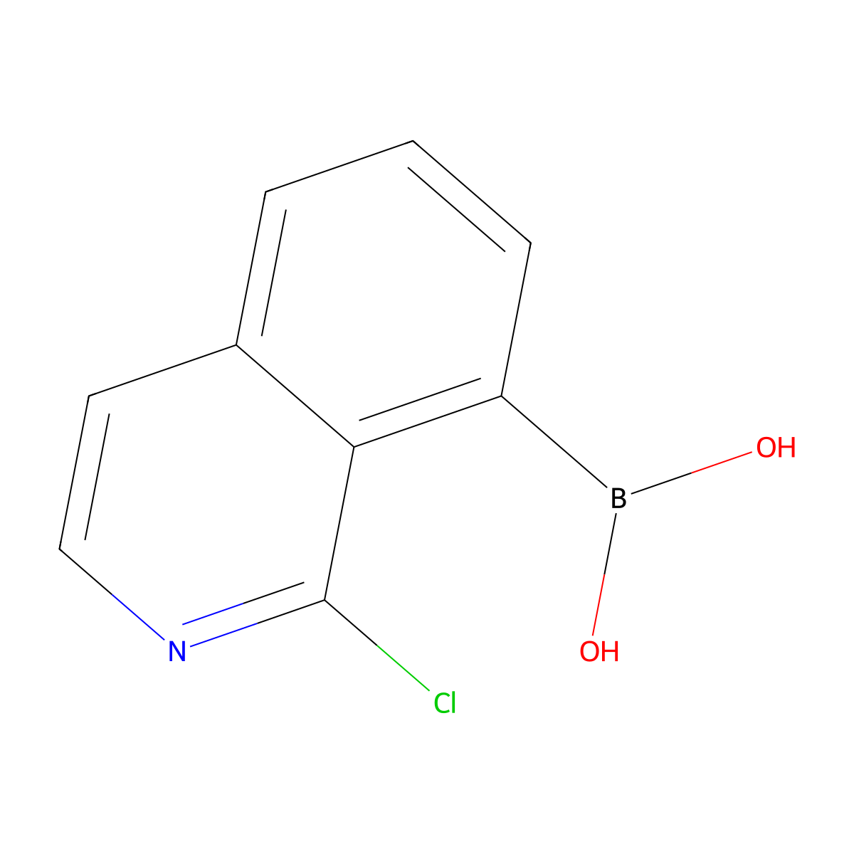 (1-Chloroisoquinolin-8-yl)boronic acid molecular structure, CAS 2096337-48-1