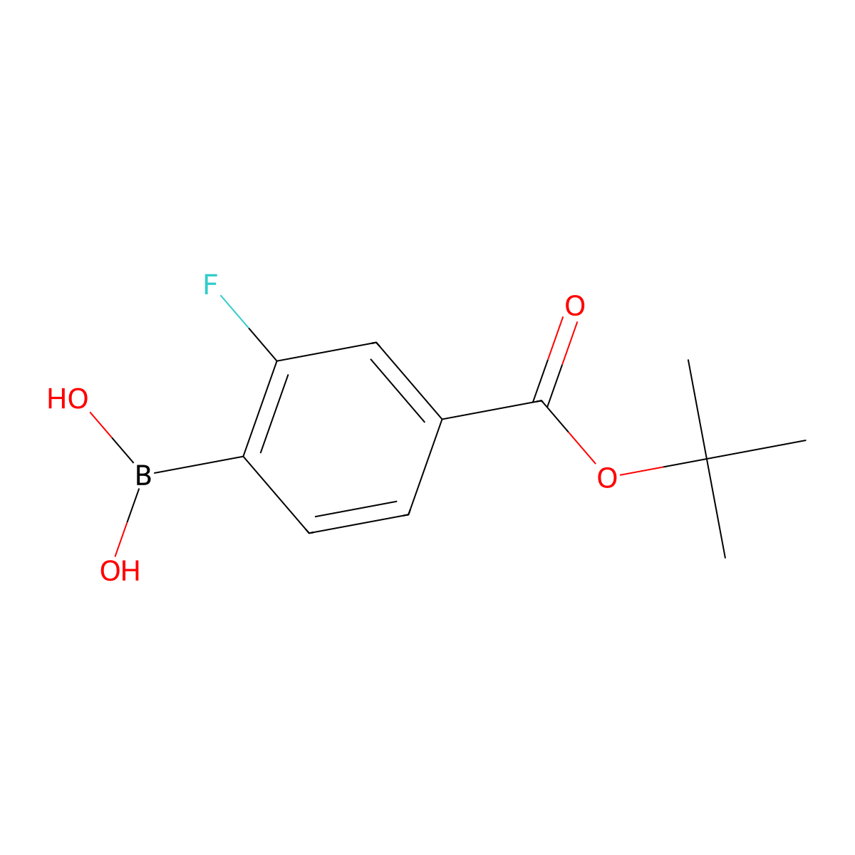 {4-[(Tert-butoxy)carbonyl]-2-fluorophenyl}boronic acid molecular structure, CAS 2096337-51-6
