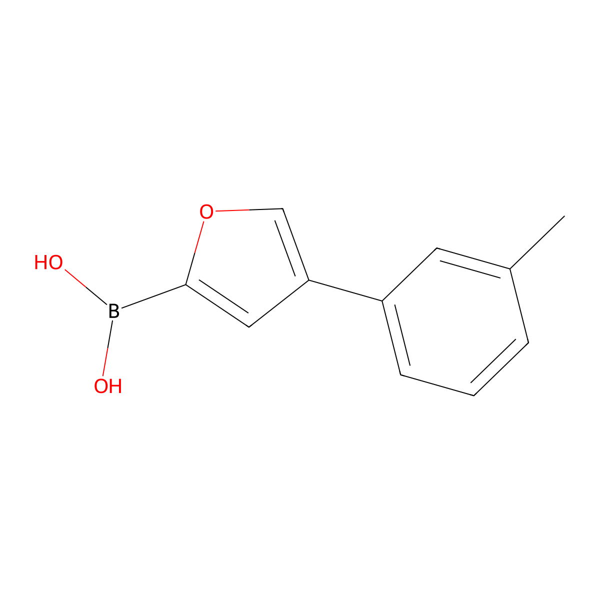 4-(3-Tolyl)furan-2-boronic acid molecular structure, CAS 2096337-56-1