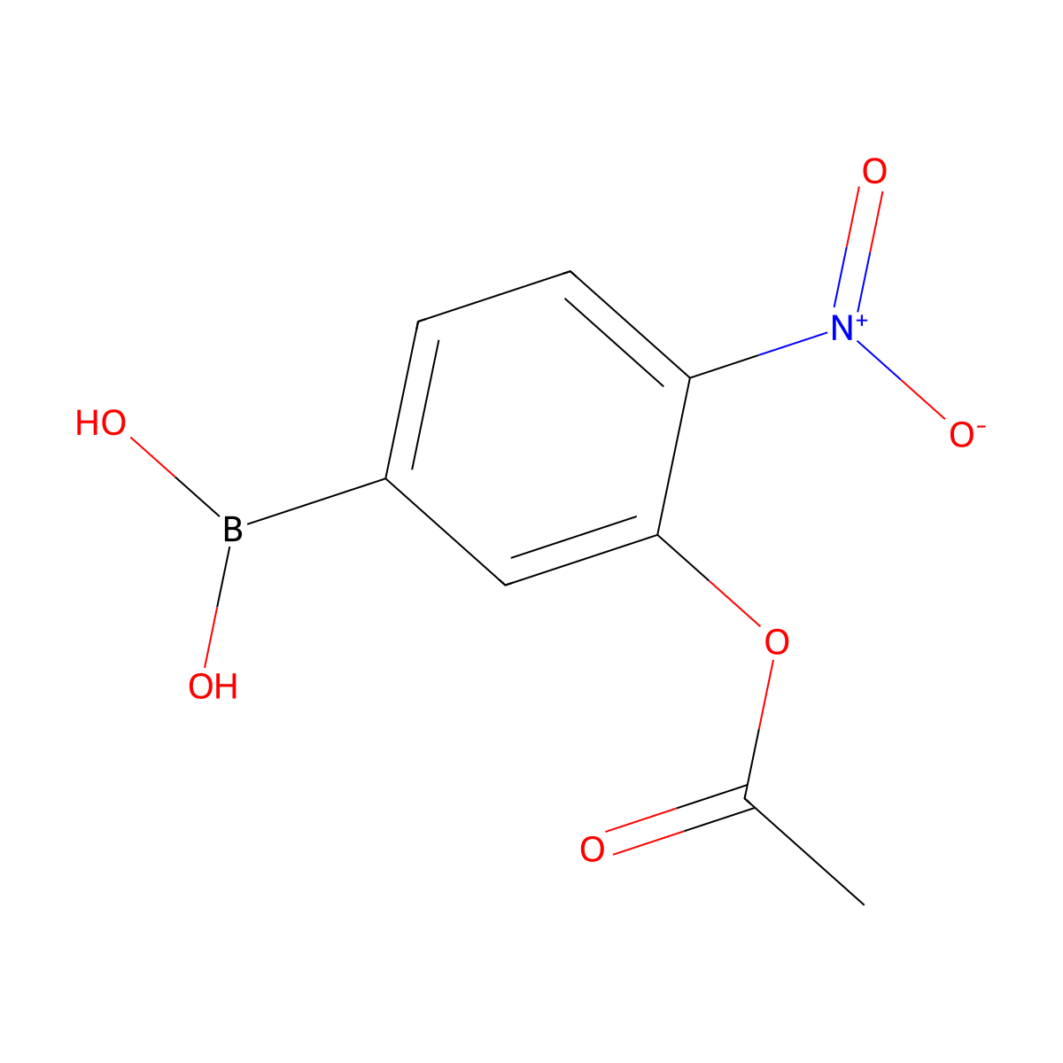 3-(Acetyloxy)-4-nitrophenylboronic acid molecular structure, CAS 2096337-62-9