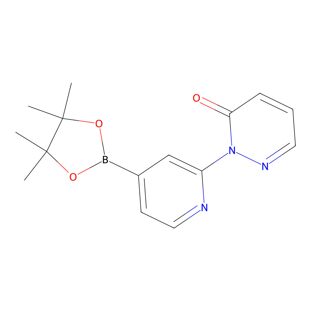2-(4-(4,4,5,5-Tetramethyl-1,3,2-dioxaborolan-2-yl)pyridin-2-yl)pyridazin-3(2H)-one molecular structure, CAS 2096337-68-5