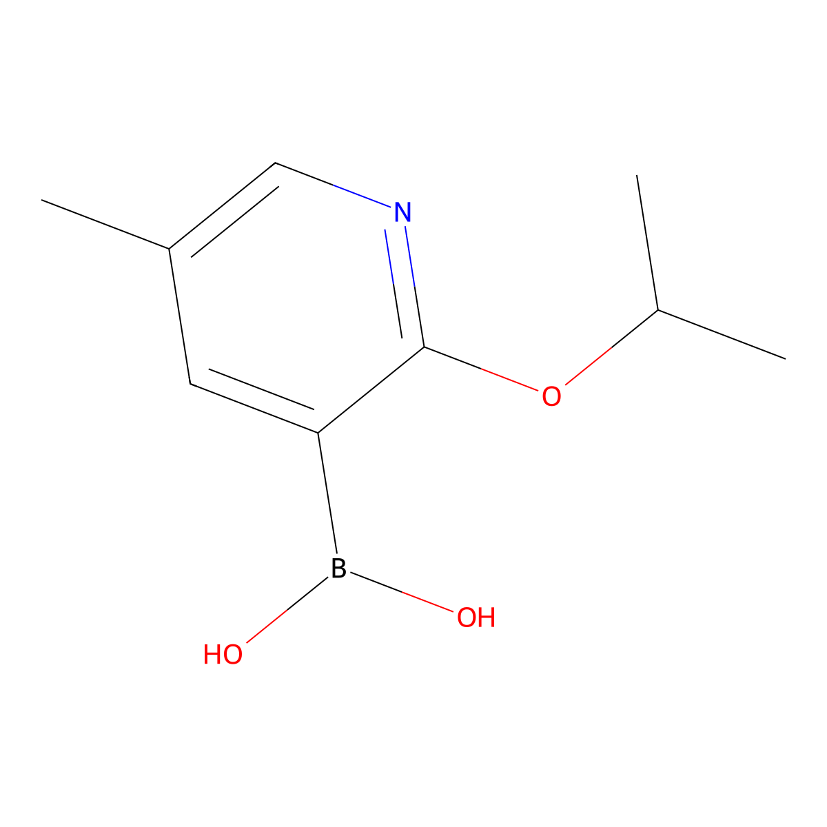 2-Isopropoxy-5-methylpyridine-3-boronic acid molecular structure, CAS 2096337-70-9