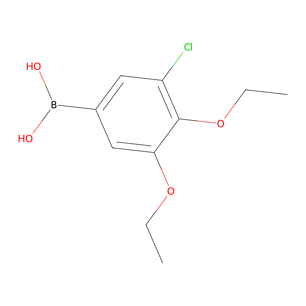 3-Chloro-4,5-diethoxyphenylboronic acid molecular structure, CAS 2096337-72-1