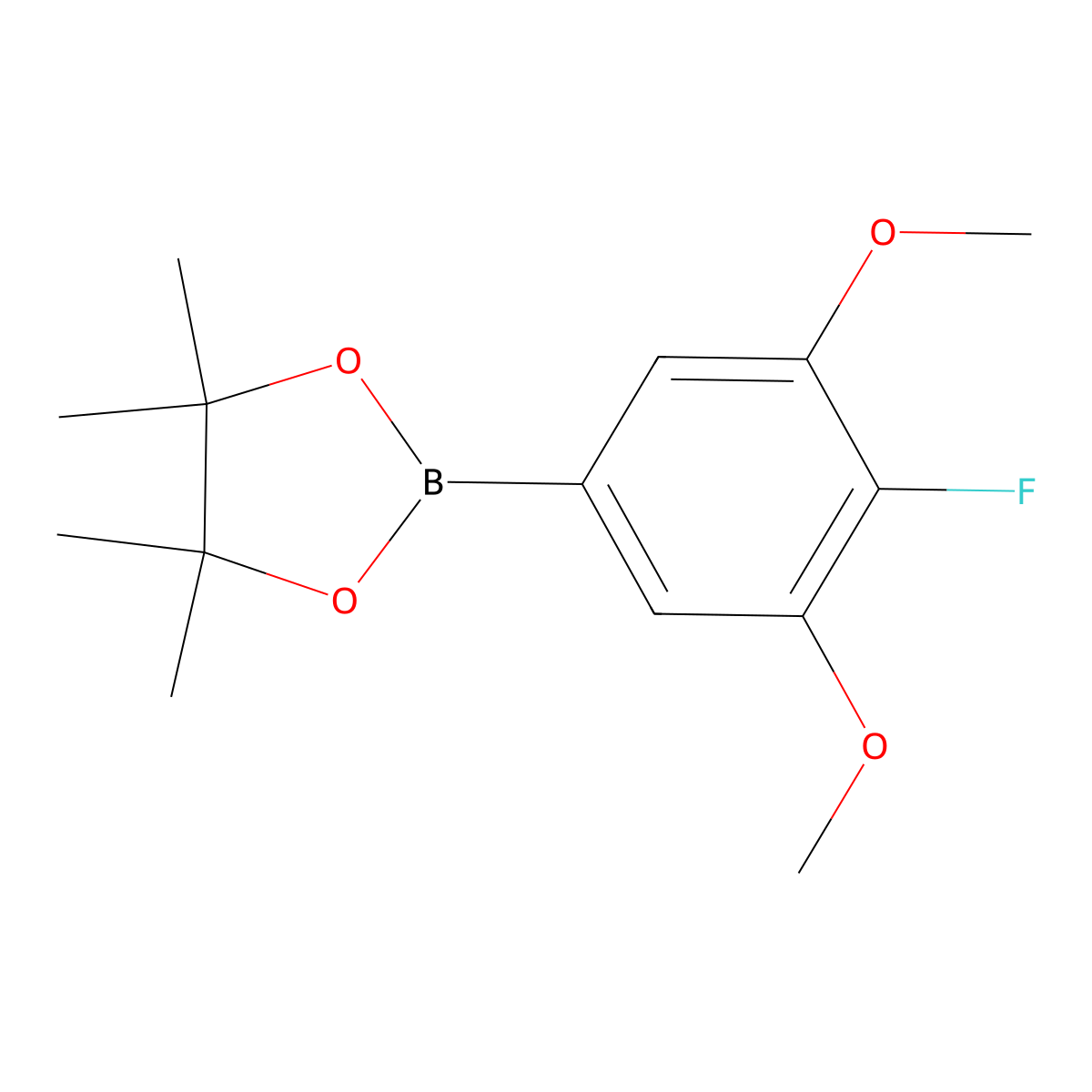 4-Fluoro-3,5-dimethoxyphenylboronic acid, pinacol ester molecular structure, CAS 2096337-82-3