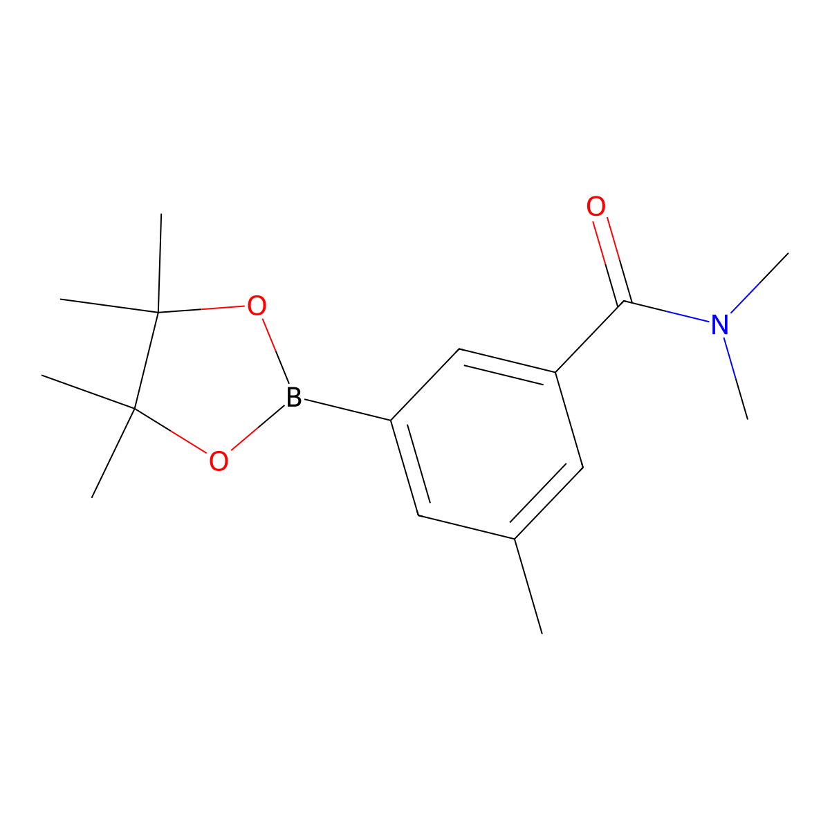 N,N,3-trimethyl-5-(4,4,5,5-tetramethyl-1,3,2-dioxaborolan-2-yl)benzamide molecular structure, CAS 2096337-88-9