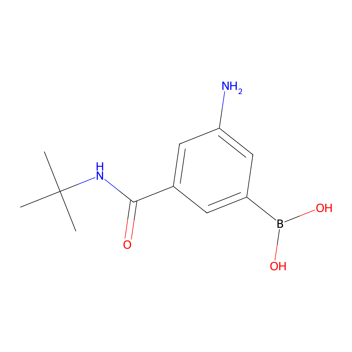 3-Amino-5-(T-butylaminocarbonyl)phenylboronic acid molecular structure, CAS 2096337-97-0