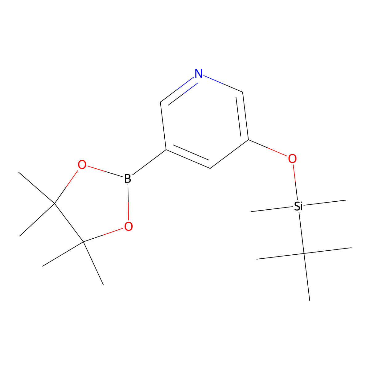 5-((tert-Butyldimethylsilyl)oxy)pyridine-3-boronic acid pinacol ester molecular structure, CAS 2096338-08-6