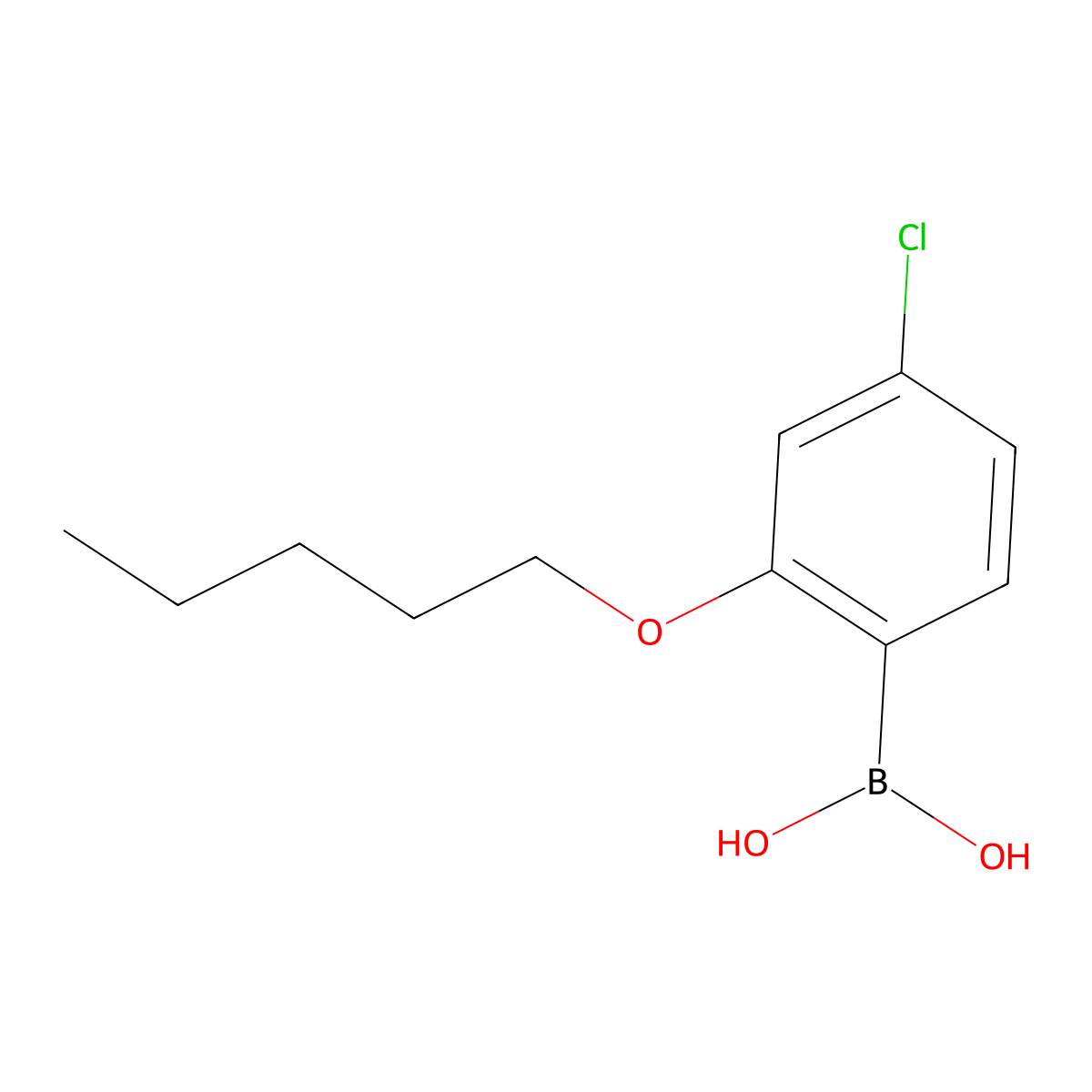4-Chloro-2-(pentyloxy)phenylboronic acid molecular structure, CAS 2096338-13-3
