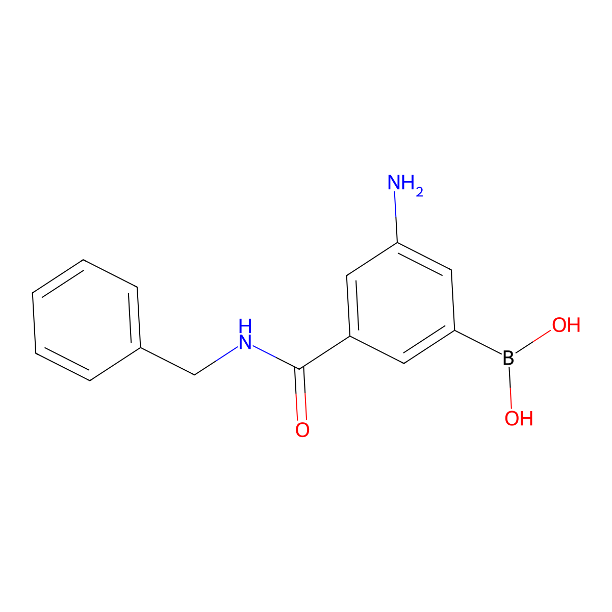 3-Amino-5-(benzylcarbamoyl)phenylboronic acid molecular structure, CAS 2096338-16-6