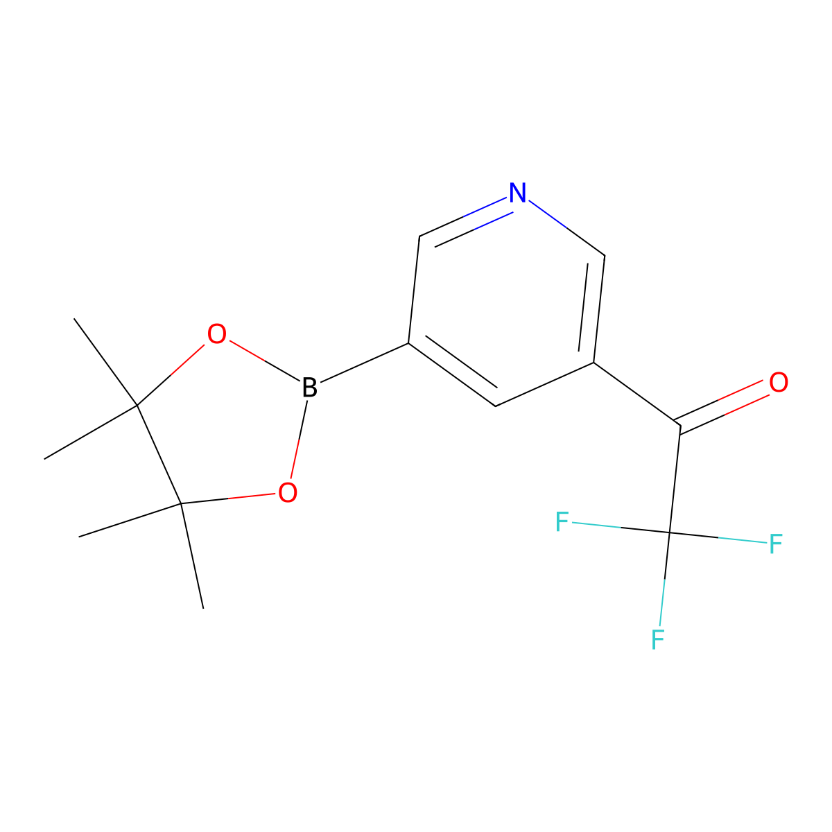 5-(Trifluoroacetyl)pyridine-3-boronic acid pinacol ester molecular structure, CAS 2096338-20-2
