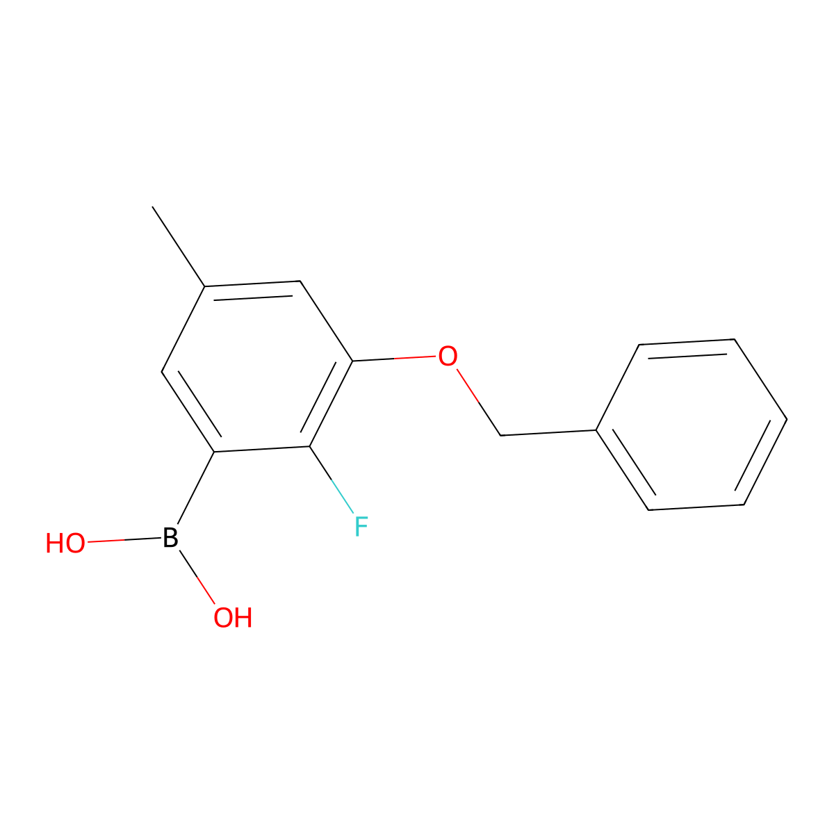3-(Benzyloxy)-2-fluoro-5-methylphenylboronic acid molecular structure, CAS 2096338-26-8