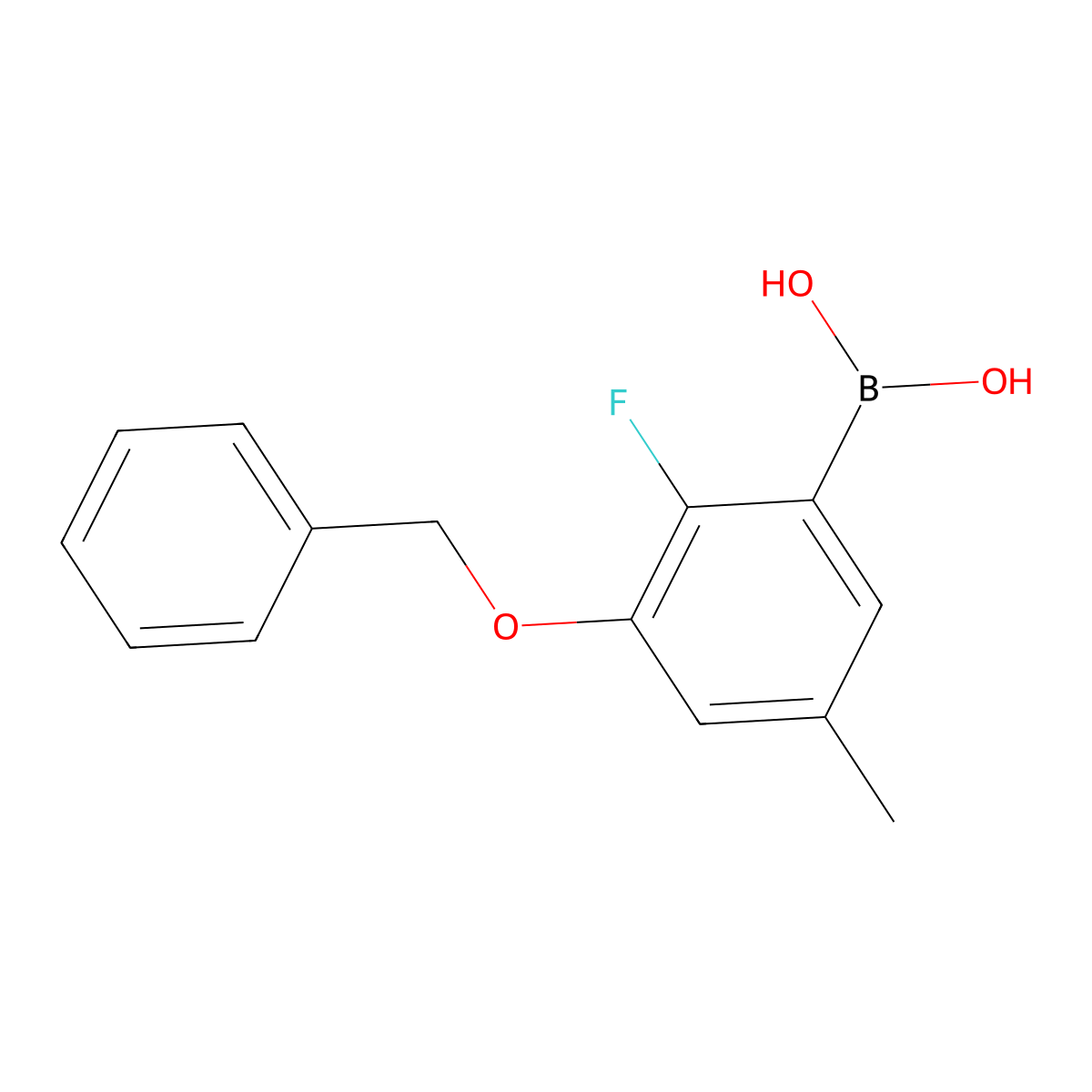 3-(Benzyloxy)-2-fluoro-5-methylphenylboronic acid molecular structure, CAS 2096338-26-8