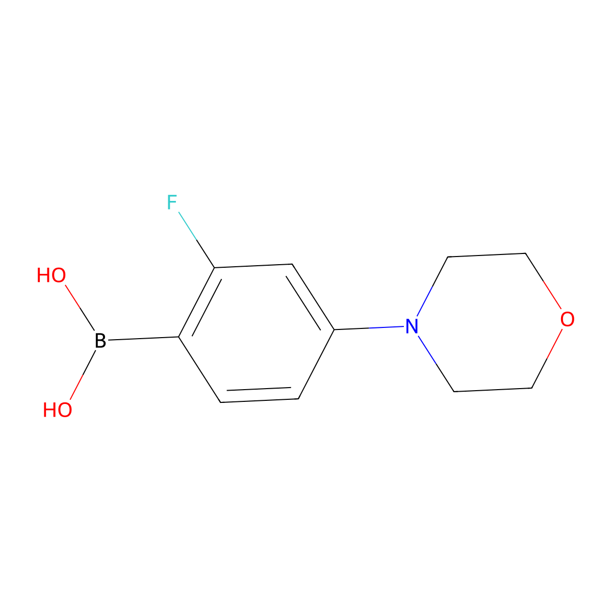 (2-Fluoro-4-morpholinophenyl)boronic acid molecular structure, CAS 2096338-30-4