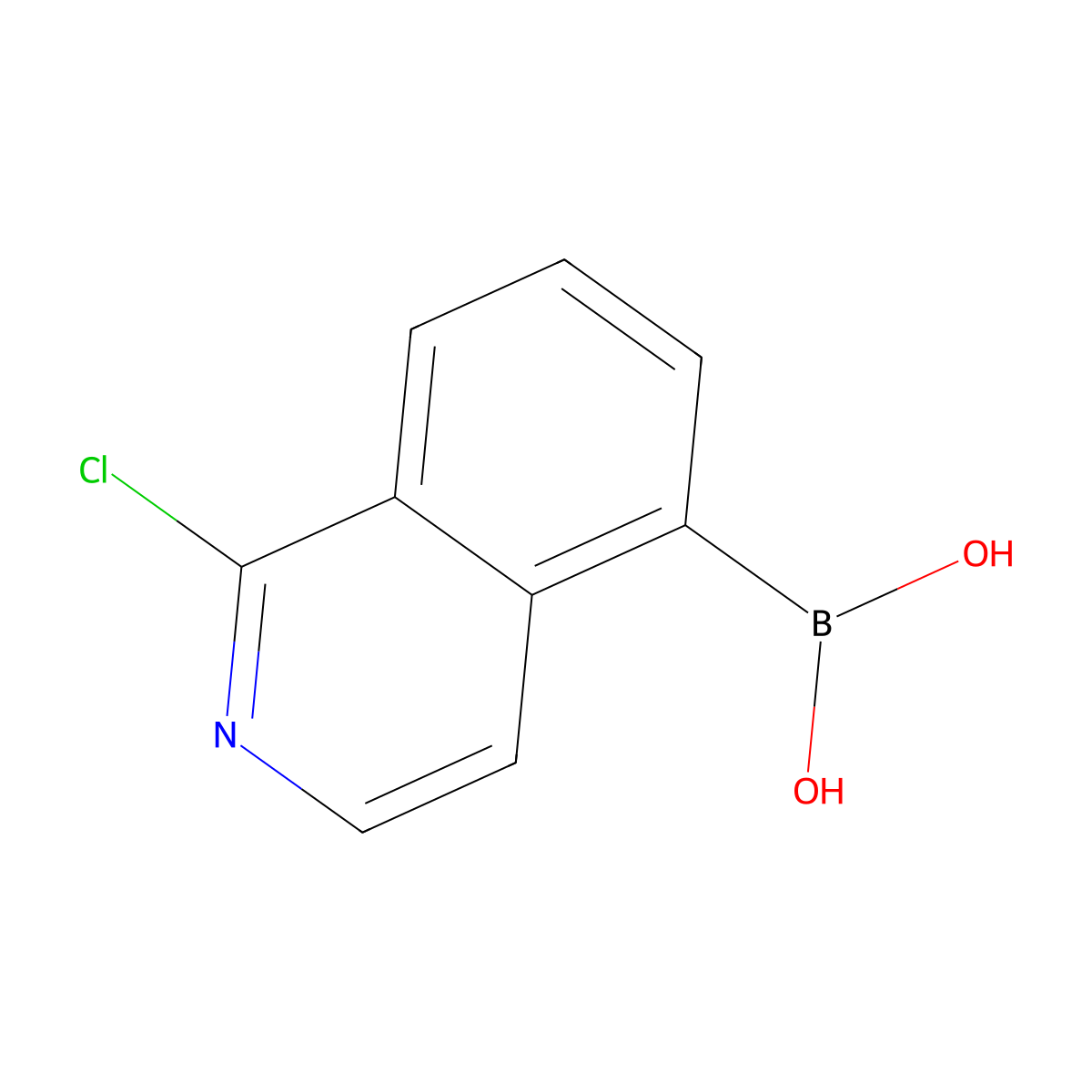(1-Chloroisoquinolin-5-yl)boronic acid molecular structure, CAS 2096338-36-0