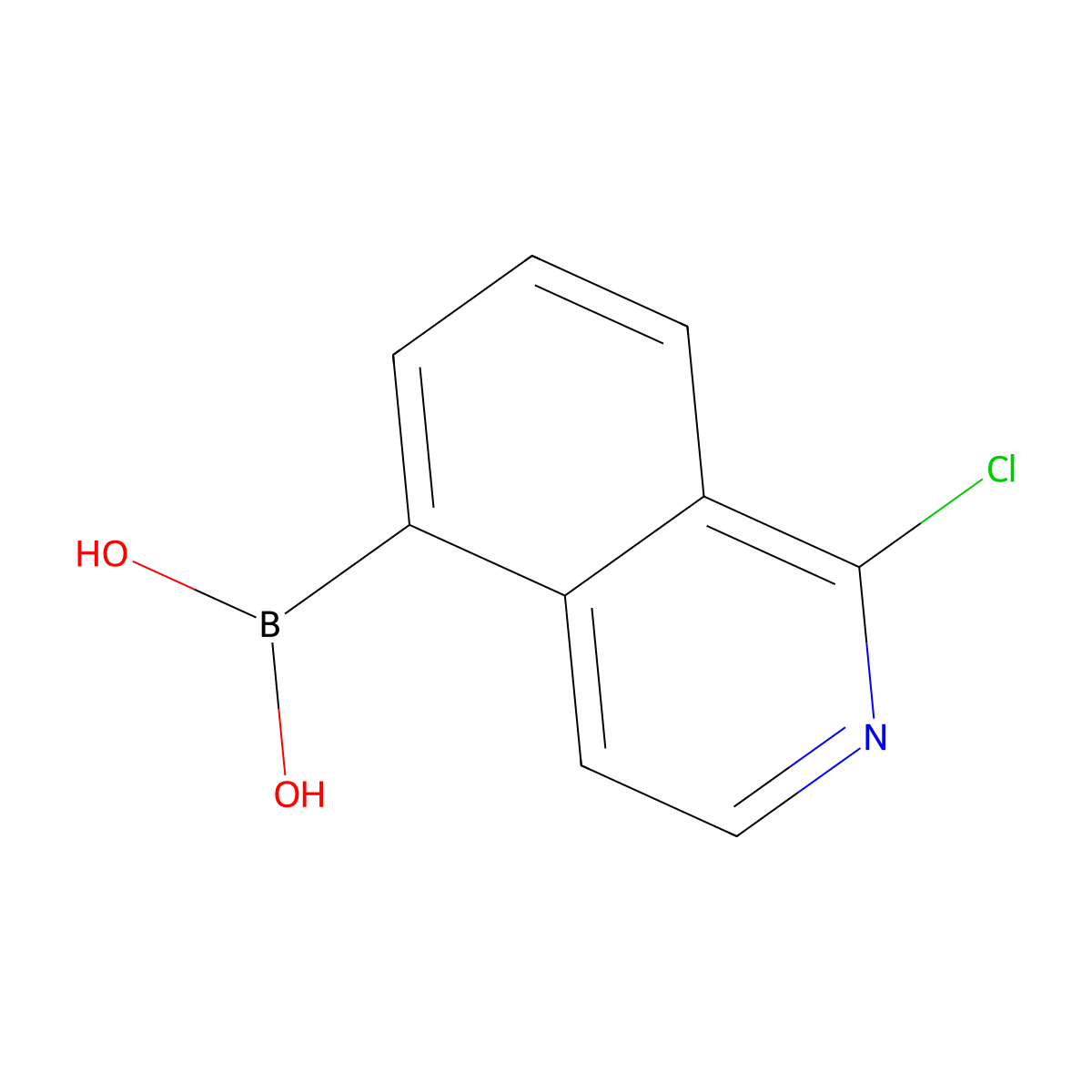 (1-Chloroisoquinolin-5-yl)boronic acid molecular structure, CAS 2096338-36-0