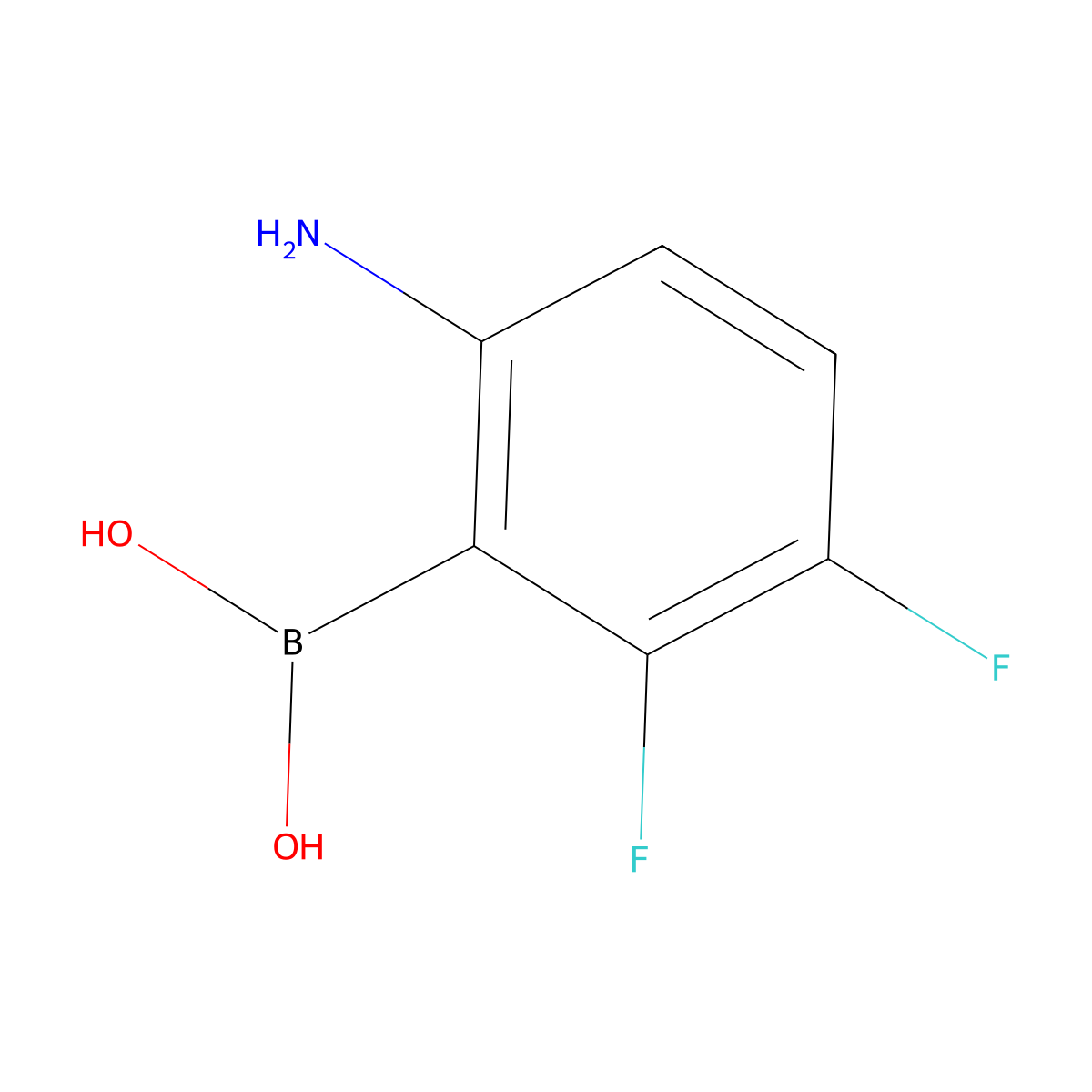 6-Amino-2,3-difluorophenylboronic Acid molecular structure, CAS 2096338-47-3